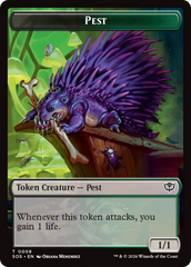 Professor Dellian Fel // Pest (0008) Double-Sided Token [Secrets of Strixhaven Tokens] | Game Master's Emporium (The New GME)