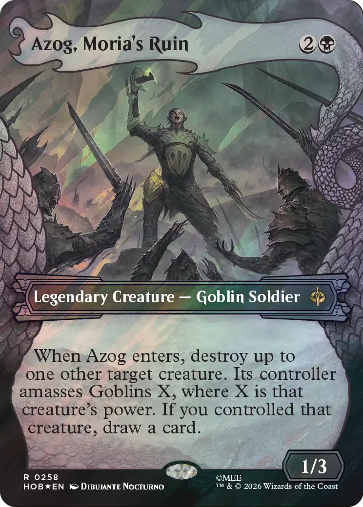 Azog, Moria's Ruin (Showcase) (Surge Foil) [The Hobbit] | Game Master's Emporium (The New GME)