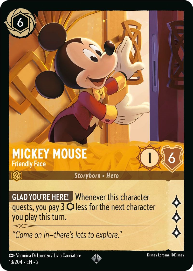 Mickey Mouse - Friendly Face (13/204) [Rise of the Floodborn] | Game Master's Emporium (The New GME)