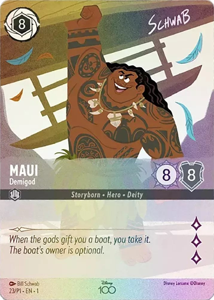 Maui - Demigod (Enchanted) (23) [Disney100 Promos] | Game Master's Emporium (The New GME)