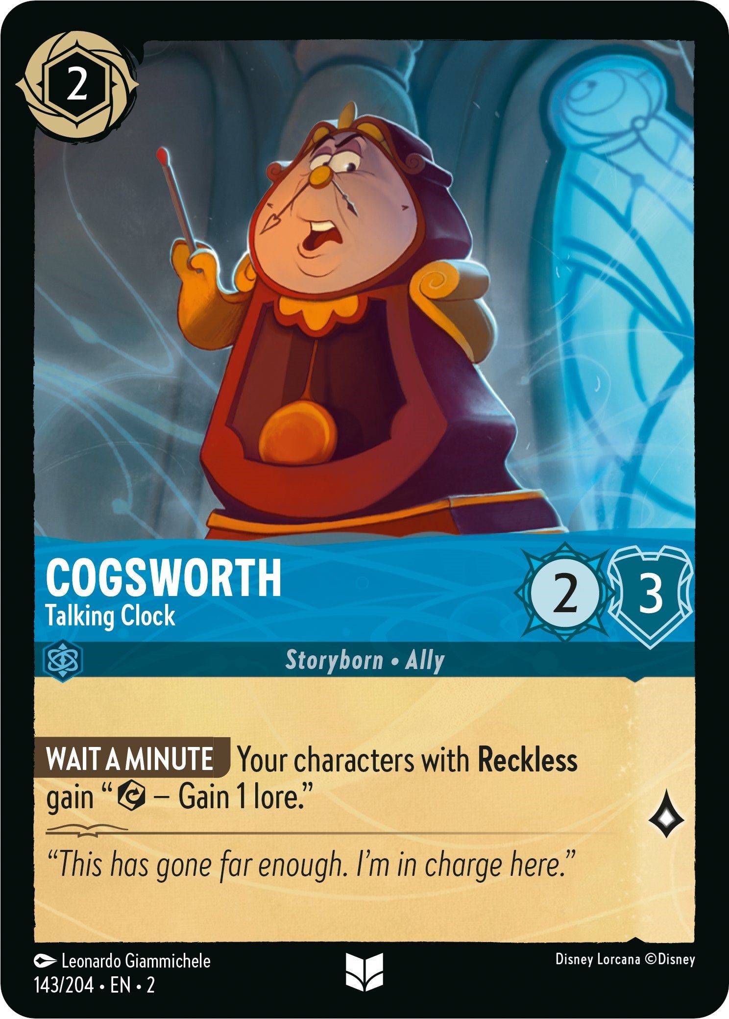 Cogsworth - Talking Clock (143/204) [Rise of the Floodborn] | Game Master's Emporium (The New GME)