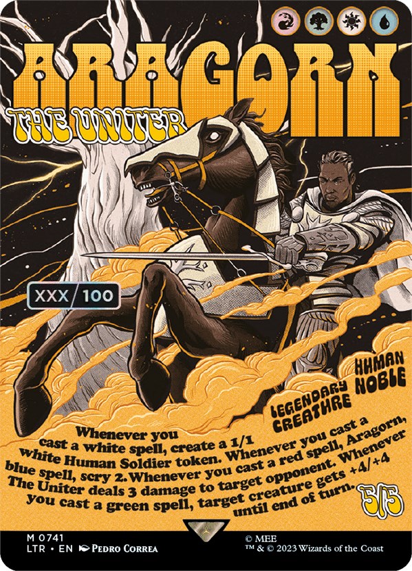 Aragorn, the Uniter (Borderless Poster) (Serialized) [The Lord of the Rings: Tales of Middle-Earth] | Game Master's Emporium (The New GME)