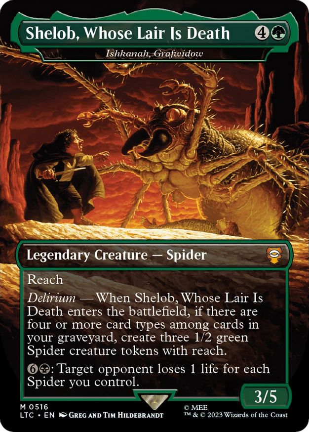 Shelob, Whose Lair Is Death - Ishkanah, Grafwidow (Borderless) [The Lord of the Rings: Tales of Middle-Earth Commander] | Game Master's Emporium (The New GME)