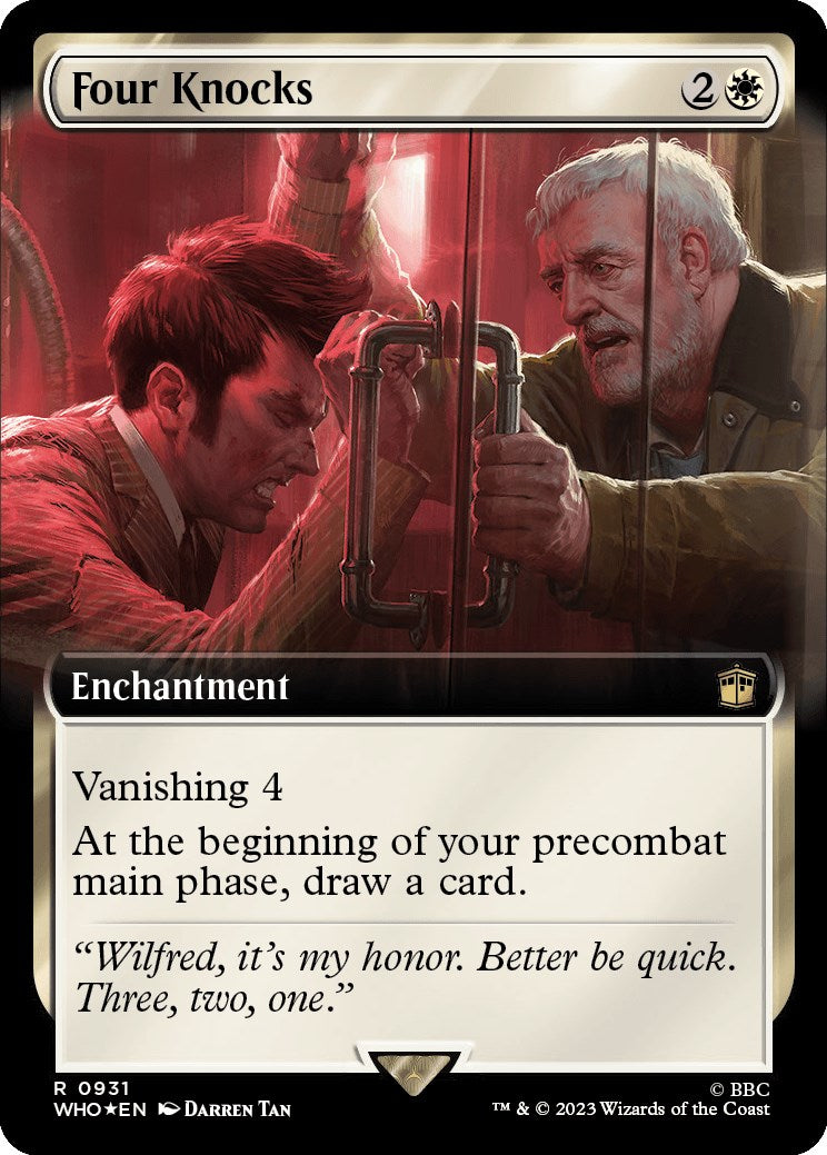 Four Knocks (Extended Art) (Surge Foil) [Doctor Who] | Game Master's Emporium (The New GME)