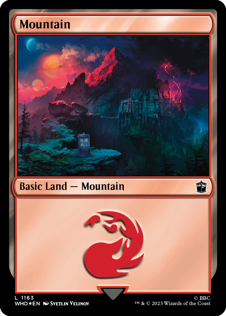 Mountain (1163) (Surge Foil) [Doctor Who] | Game Master's Emporium (The New GME)