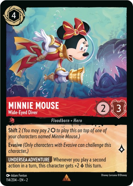 Minnie Mouse - Wide-Eyed Diver (114/204) [Rise of the Floodborn] | Game Master's Emporium (The New GME)