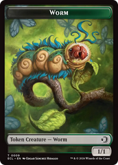 Merfolk // Worm Double-Sided Token [Lorwyn Eclipsed Tokens] | Game Master's Emporium (The New GME)
