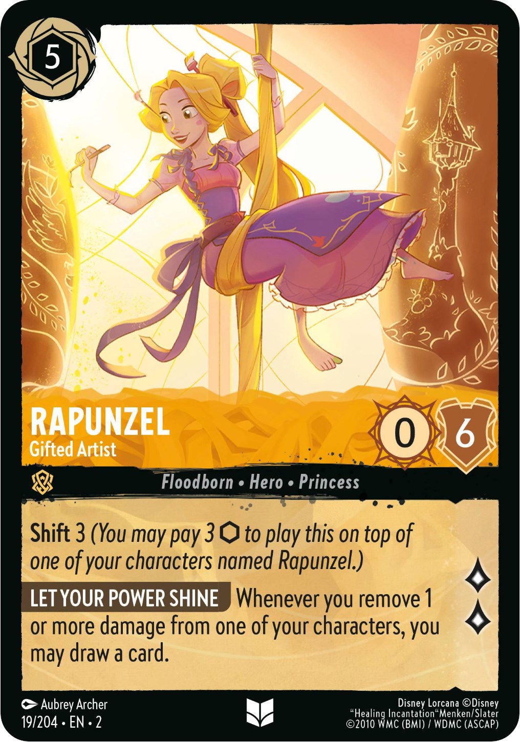 Rapunzel - Gifted Artist (19/204) [Rise of the Floodborn] | Game Master's Emporium (The New GME)