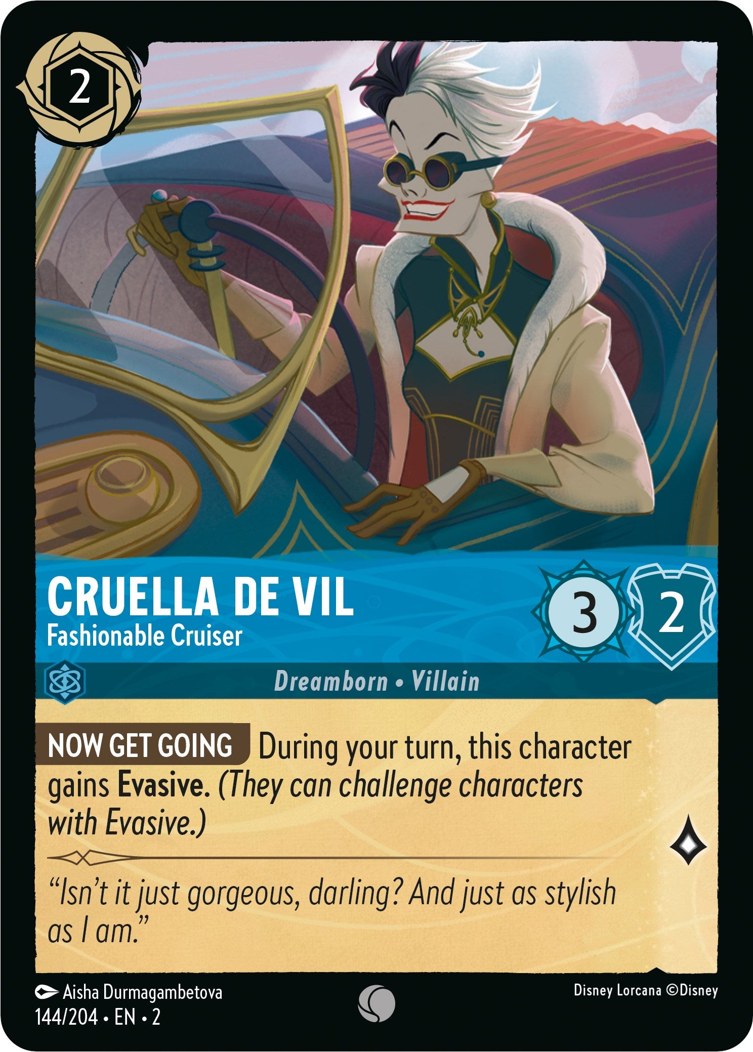 Cruella De Vil - Fashionable Cruiser (144/204) [Rise of the Floodborn] | Game Master's Emporium (The New GME)