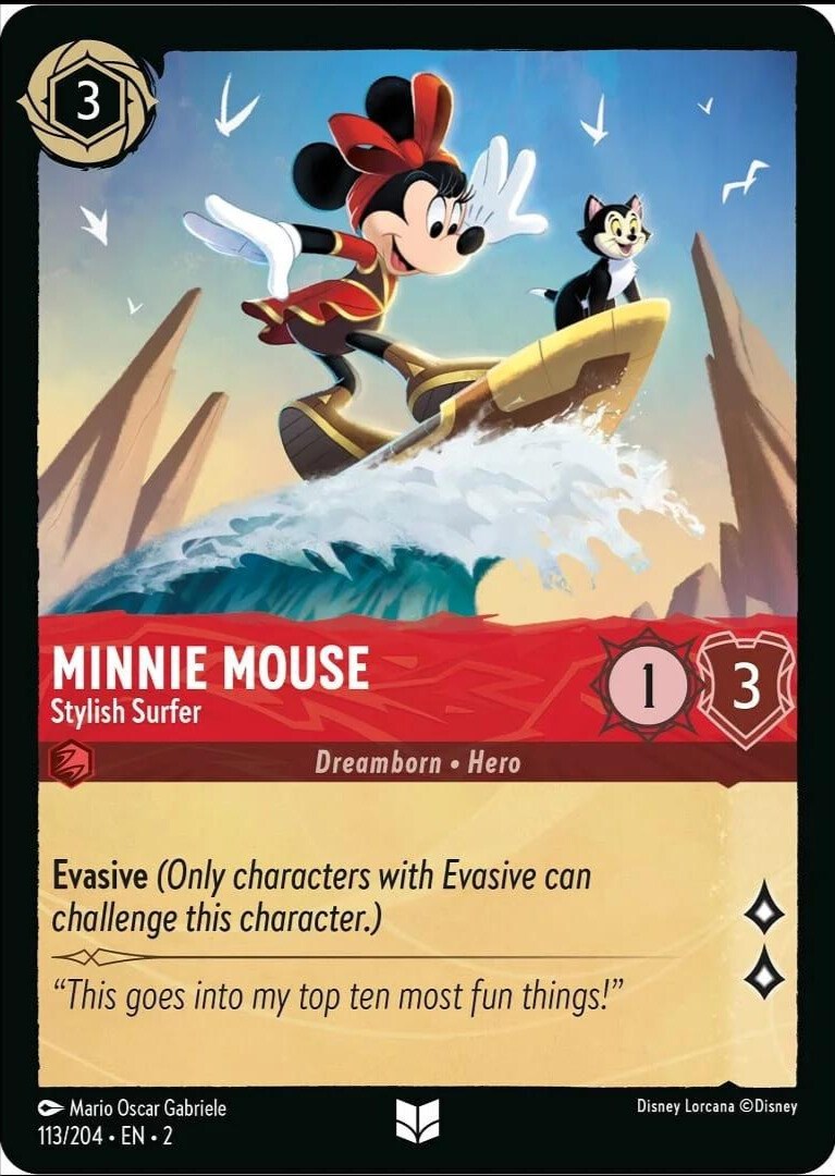 Minnie Mouse - Stylish Surfer (113/204) [Rise of the Floodborn] | Game Master's Emporium (The New GME)