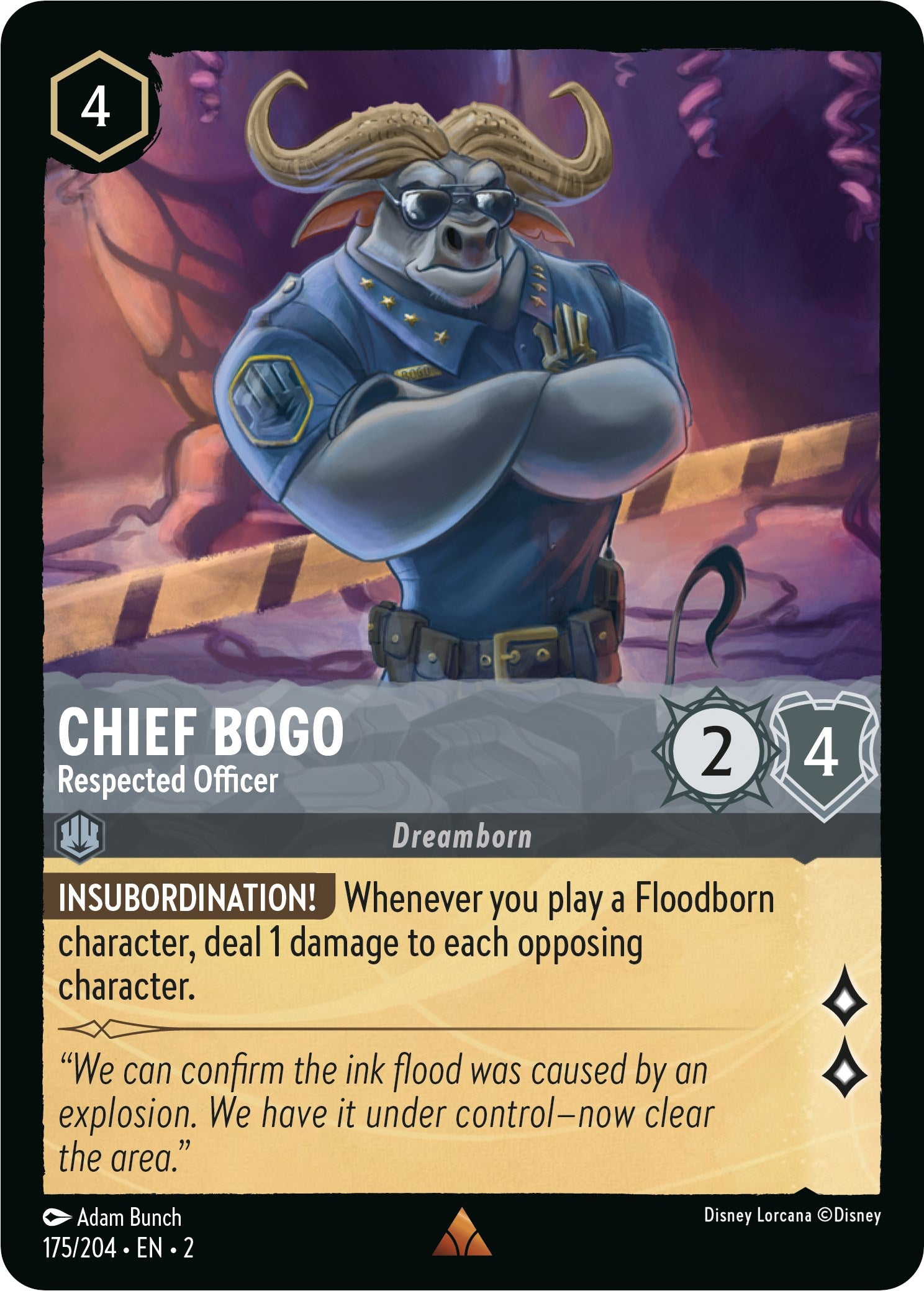 Chief Bogo - Respected Officer (175/204) [Rise of the Floodborn] | Game Master's Emporium (The New GME)