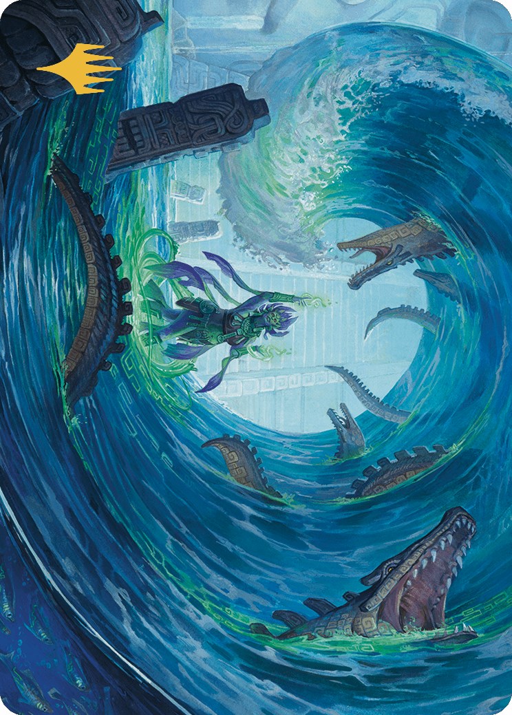 Wave Goodbye Art Card (Gold-Stamped Planeswalker Symbol) [The Lost Caverns of Ixalan Art Series] | Game Master's Emporium (The New GME)