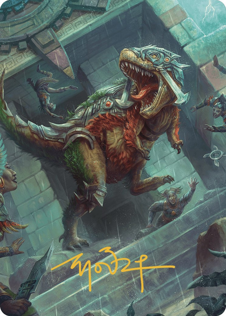 Carnage Tyrant Art Card (Gold-Stamped Signature) [The Lost Caverns of Ixalan Art Series] | Game Master's Emporium (The New GME)