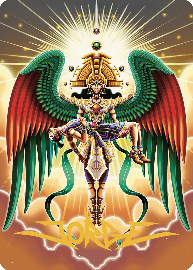 Resplendent Angel Art Card (59/81) (Gold-Stamped Signature) [The Lost Caverns of Ixalan Art Series] | Game Master's Emporium (The New GME)