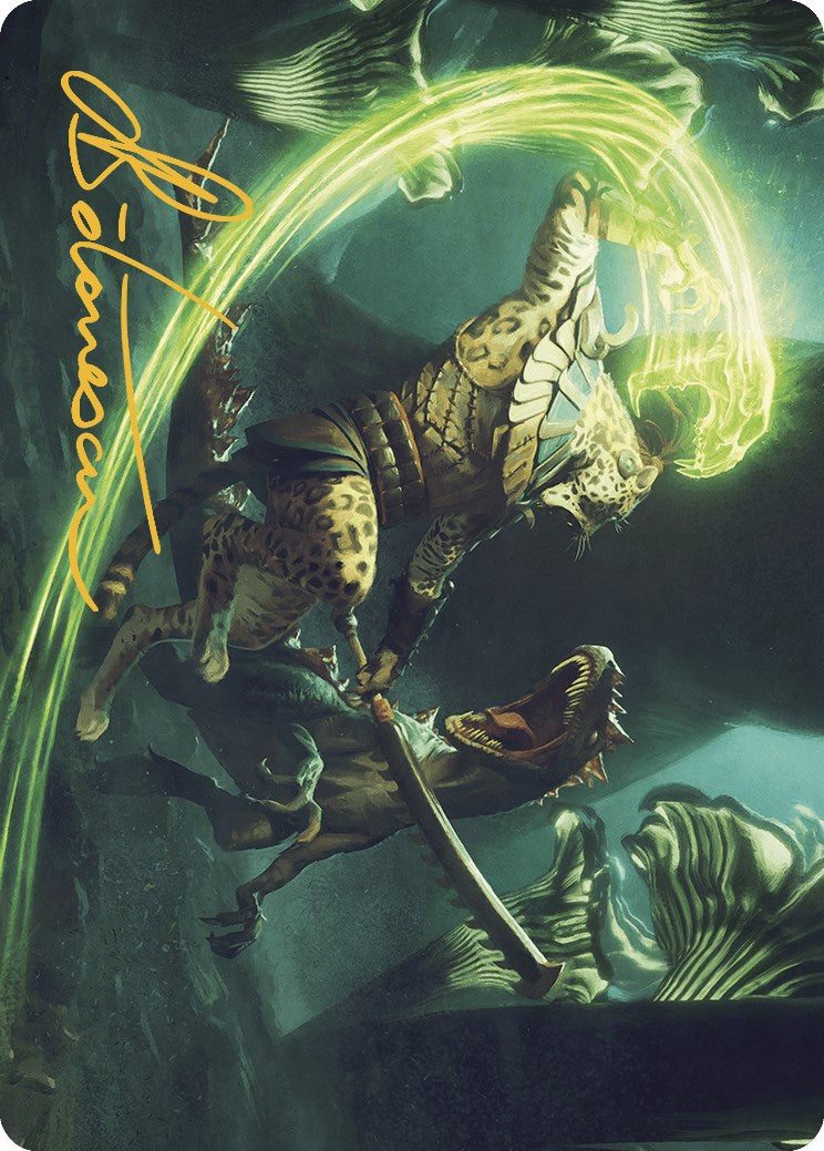 Contest of Claws Art Card (Gold-Stamped Signature) [The Lost Caverns of Ixalan Art Series] | Game Master's Emporium (The New GME)