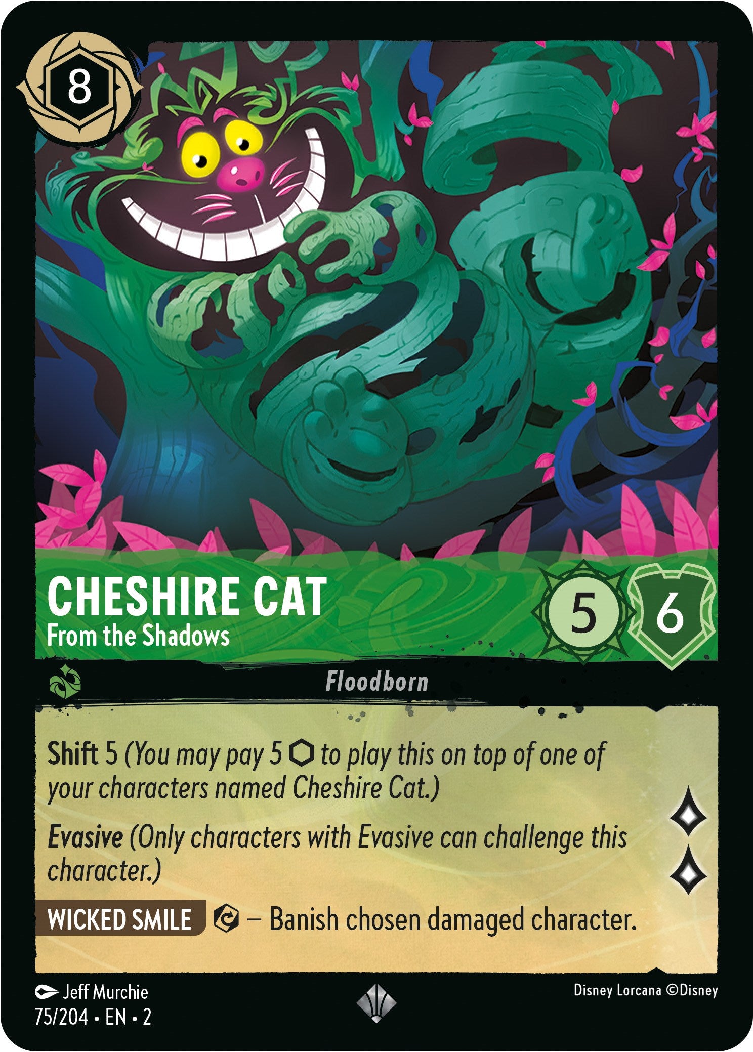 Cheshire Cat - From the Shadows (75/204) [Rise of the Floodborn] | Game Master's Emporium (The New GME)