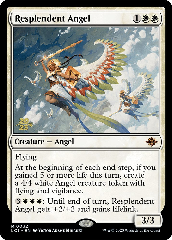 Resplendent Angel (LCI) [The Lost Caverns of Ixalan Prerelease Cards] | Game Master's Emporium (The New GME)