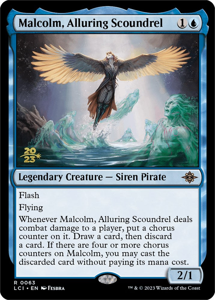 Malcolm, Alluring Scoundrel [The Lost Caverns of Ixalan Prerelease Cards] | Game Master's Emporium (The New GME)