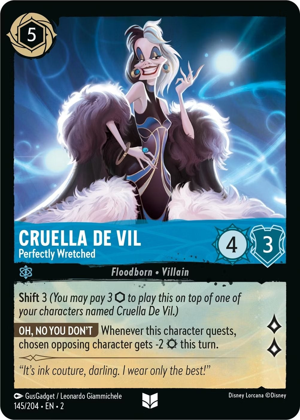 Cruella De Vil - Perfectly Wretched (145/204) [Rise of the Floodborn] | Game Master's Emporium (The New GME)