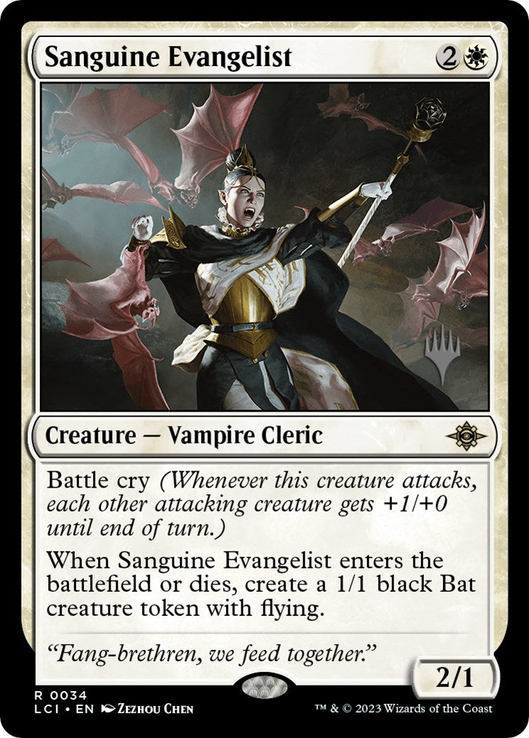 Sanguine Evangelist (Promo Pack) [The Lost Caverns of Ixalan Promos] | Game Master's Emporium (The New GME)