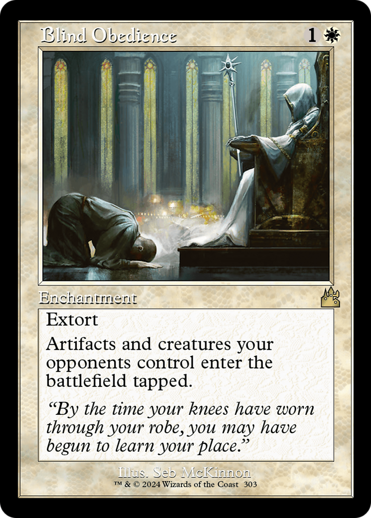 Blind Obedience (Retro Frame) [Ravnica Remastered] | Game Master's Emporium (The New GME)