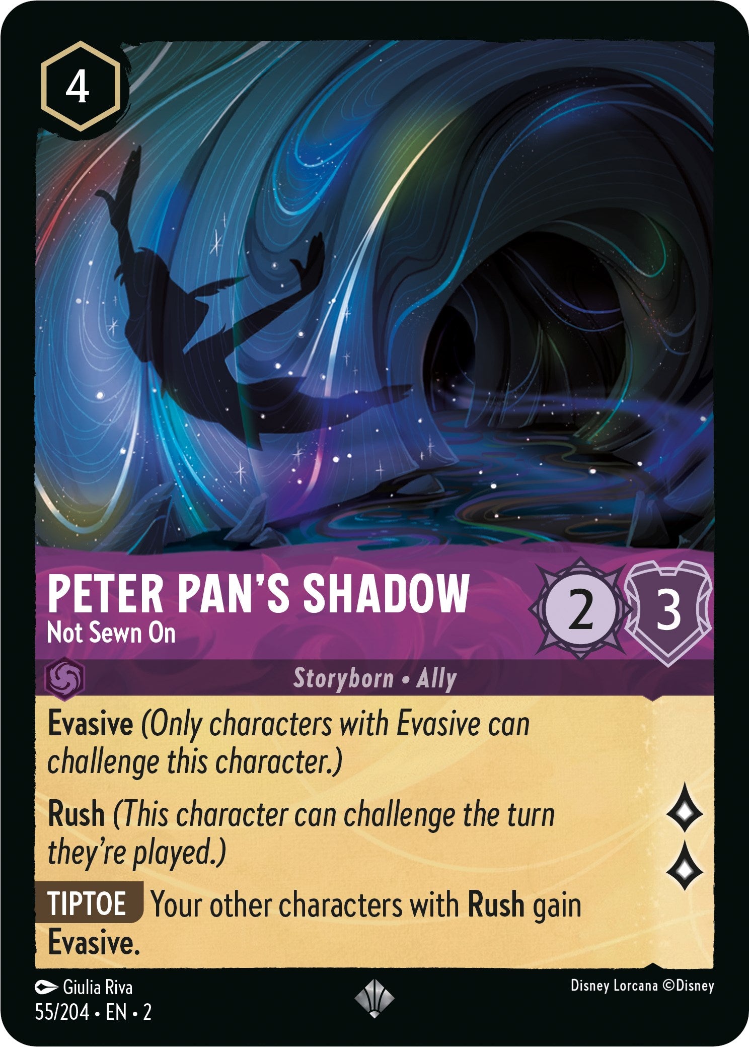 Peter Pan's Shadow - Not Sewn On (55/204) [Rise of the Floodborn] | Game Master's Emporium (The New GME)