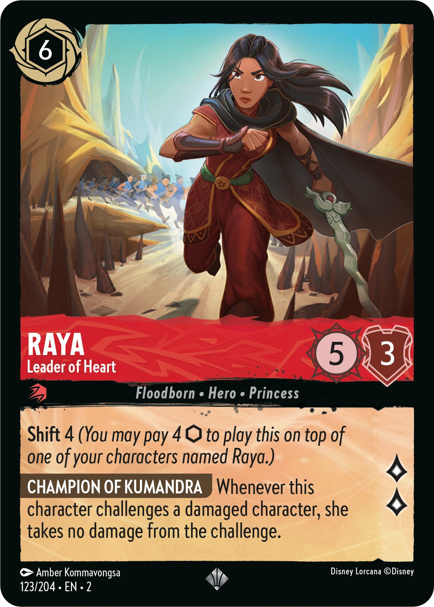 Raya - Leader of Heart (123/204) [Rise of the Floodborn] | Game Master's Emporium (The New GME)