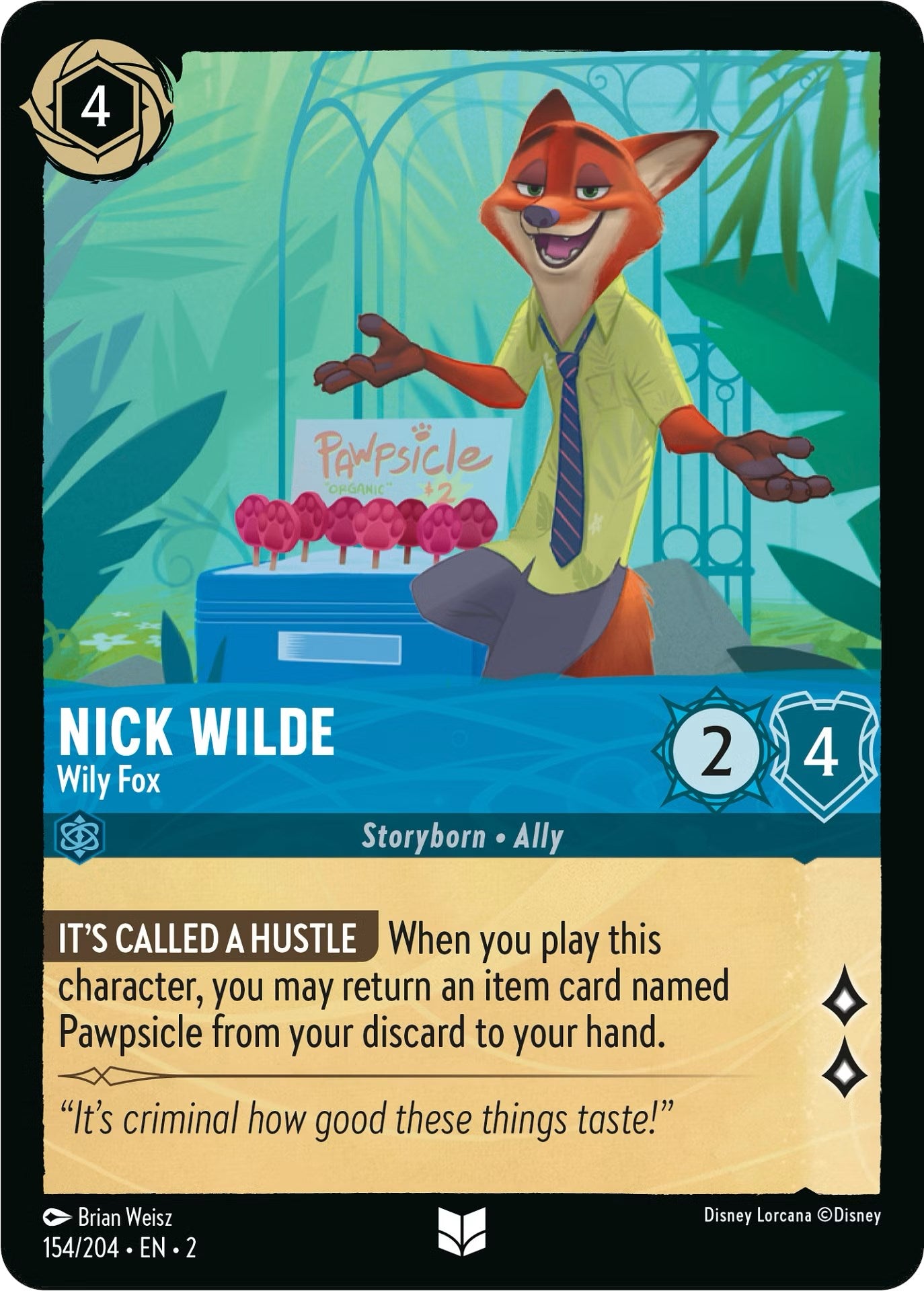 Nick Wilde - Wily Fox (154/204) [Rise of the Floodborn] | Game Master's Emporium (The New GME)
