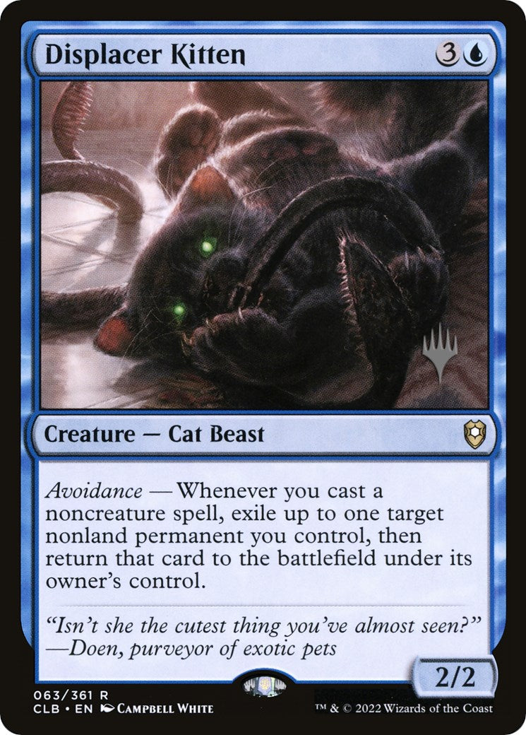 Displacer Kitten (Promo Pack) [Commander Legends: Battle for Baldur's Gate Promos] | Game Master's Emporium (The New GME)