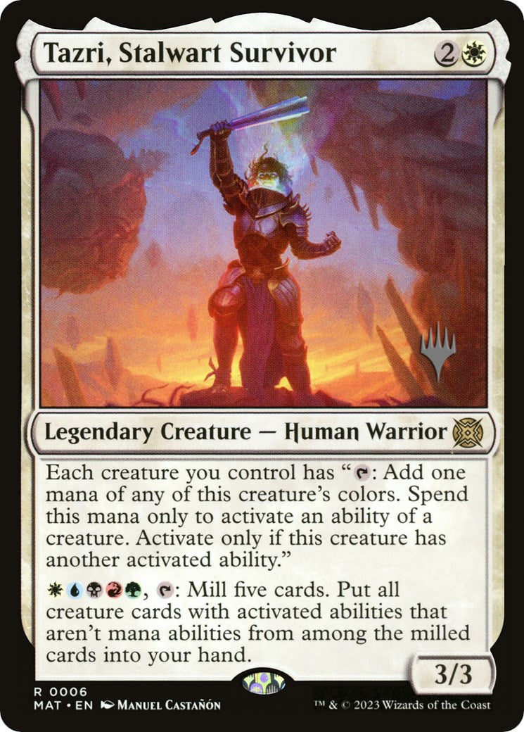 Tazri, Stalwart Survivor (Promo Pack) [The Lost Caverns of Ixalan Promos] | Game Master's Emporium (The New GME)