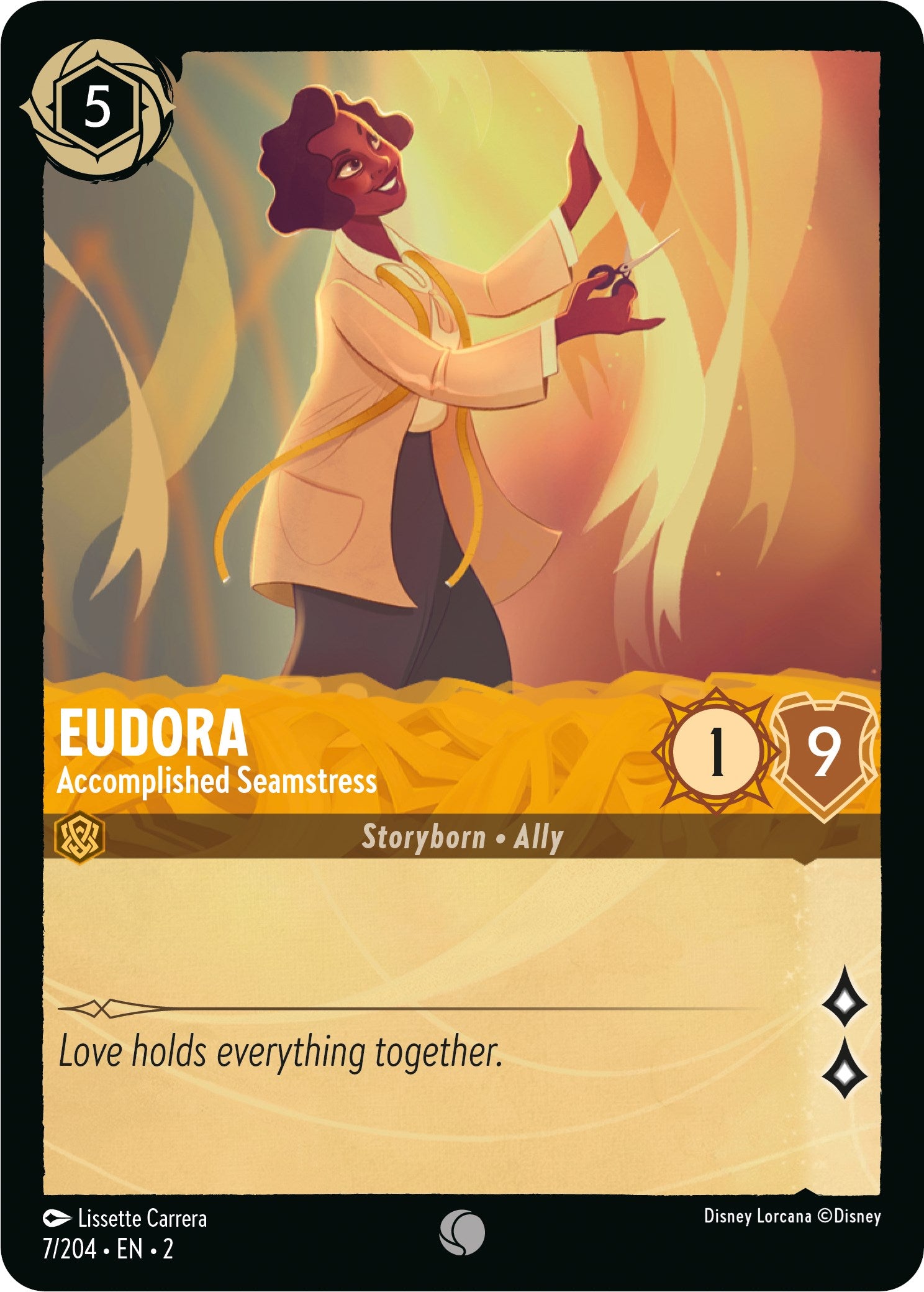 Eudora - Accomplished Seamstress (7/204) [Rise of the Floodborn] | Game Master's Emporium (The New GME)