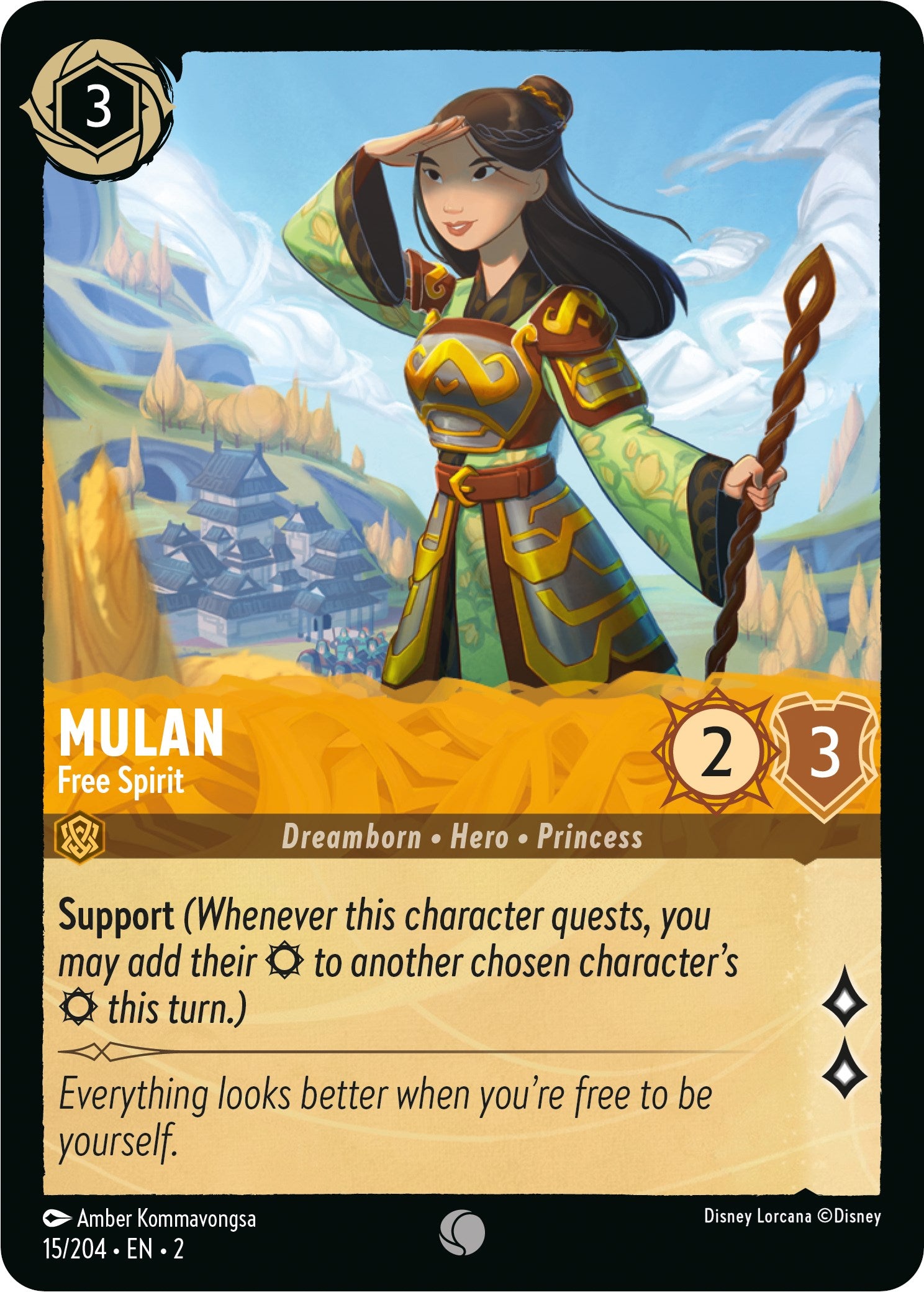 Mulan - Free Spirit (15/204) [Rise of the Floodborn] | Game Master's Emporium (The New GME)