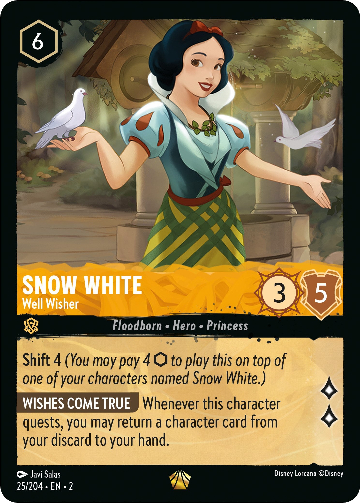 Snow White - Well Wisher (25/204) [Rise of the Floodborn] | Game Master's Emporium (The New GME)