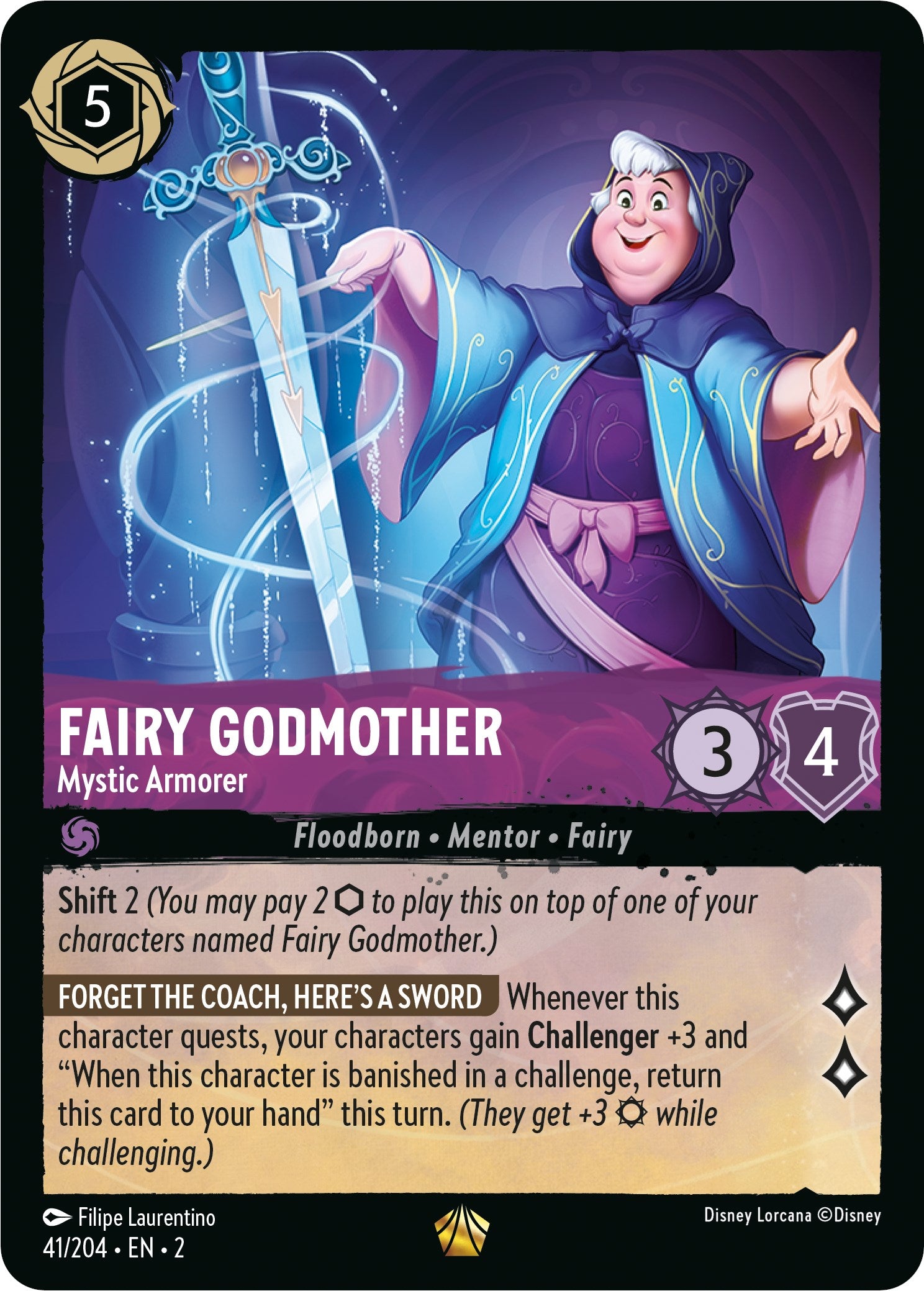 Fairy Godmother - Mystic Armorer (41/204) [Rise of the Floodborn] | Game Master's Emporium (The New GME)