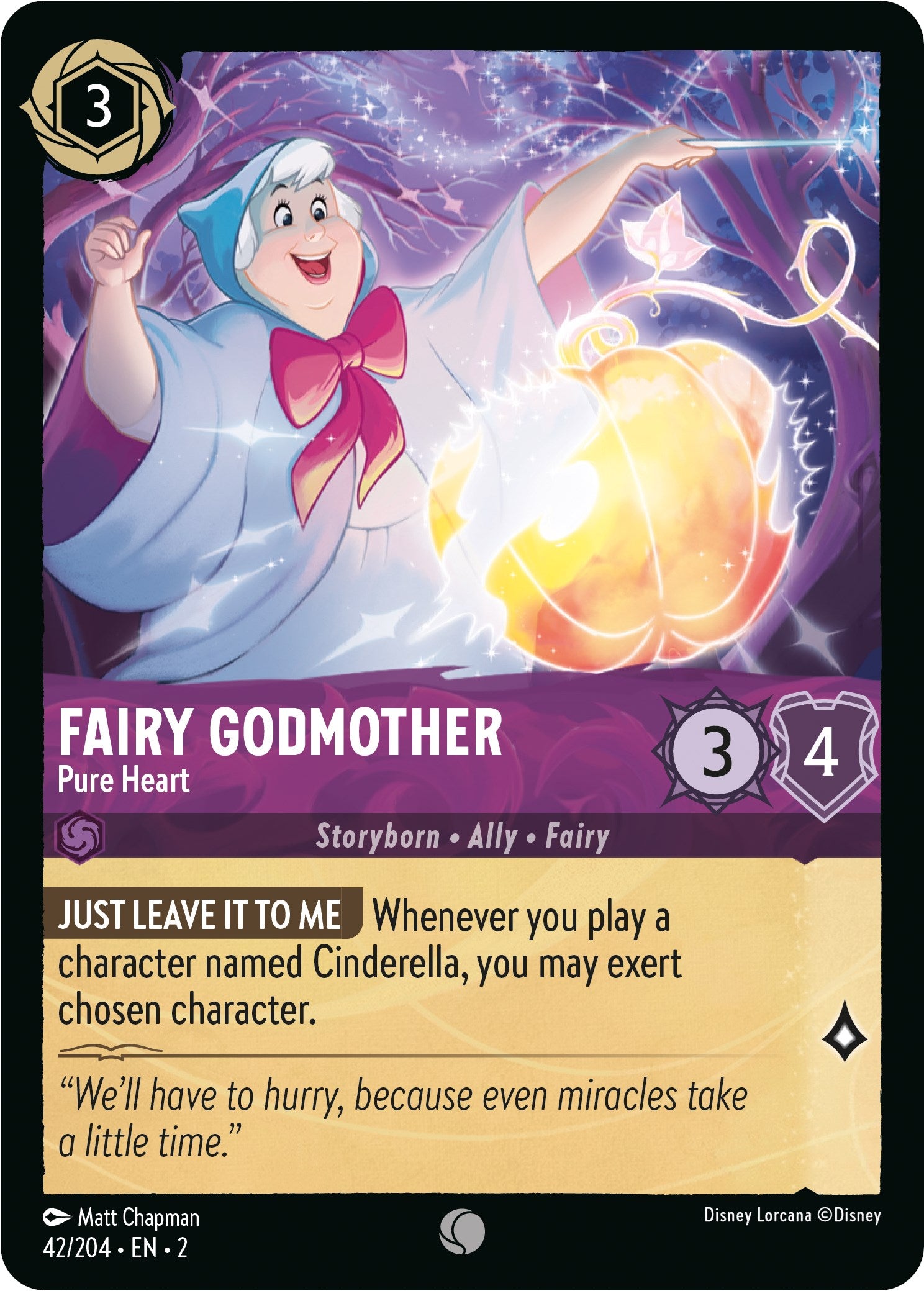 Fairy Godmother - Pure Heart (42/204) [Rise of the Floodborn] | Game Master's Emporium (The New GME)
