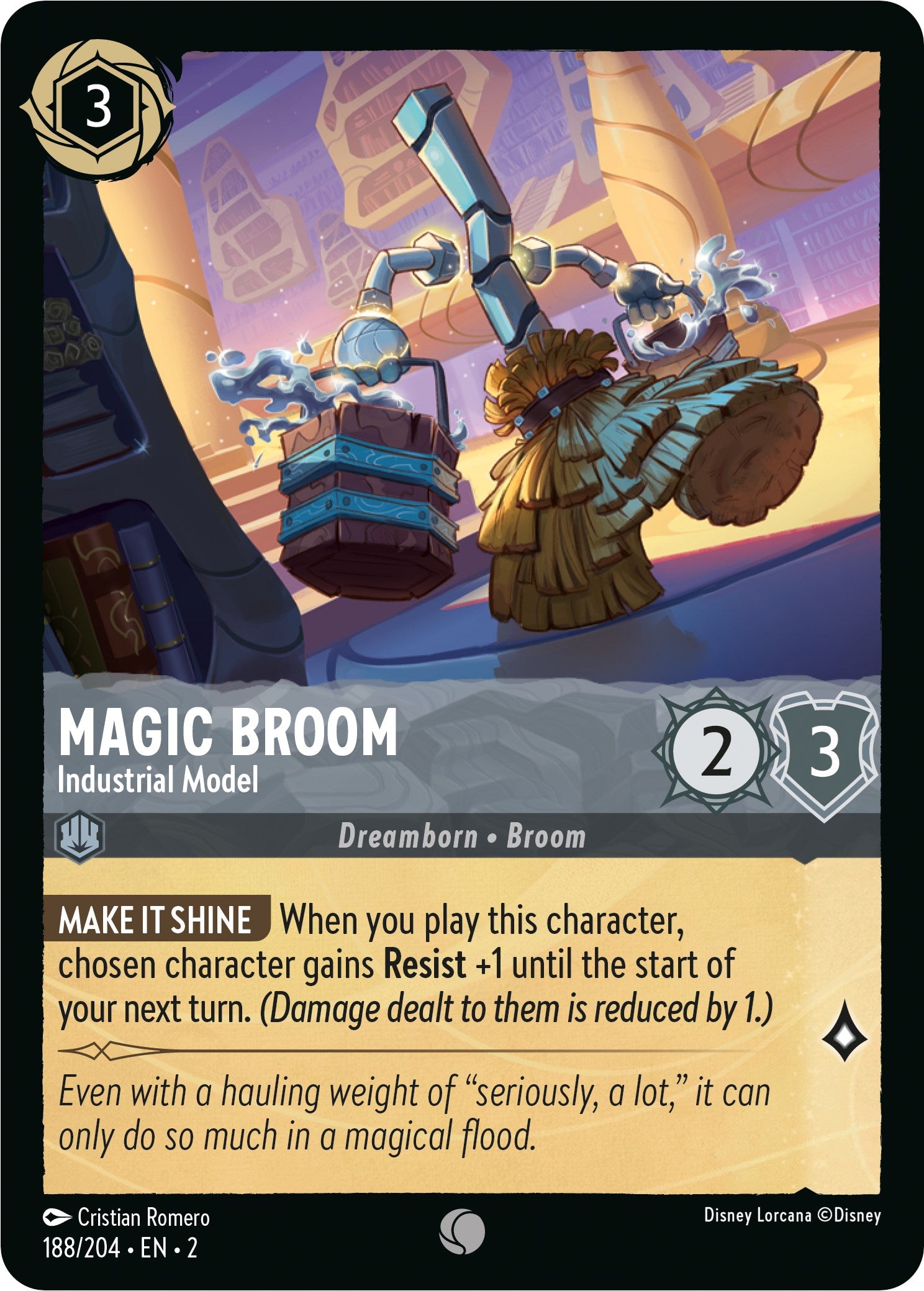 Magic Broom - Industrial Model (188/204) [Rise of the Floodborn] | Game Master's Emporium (The New GME)