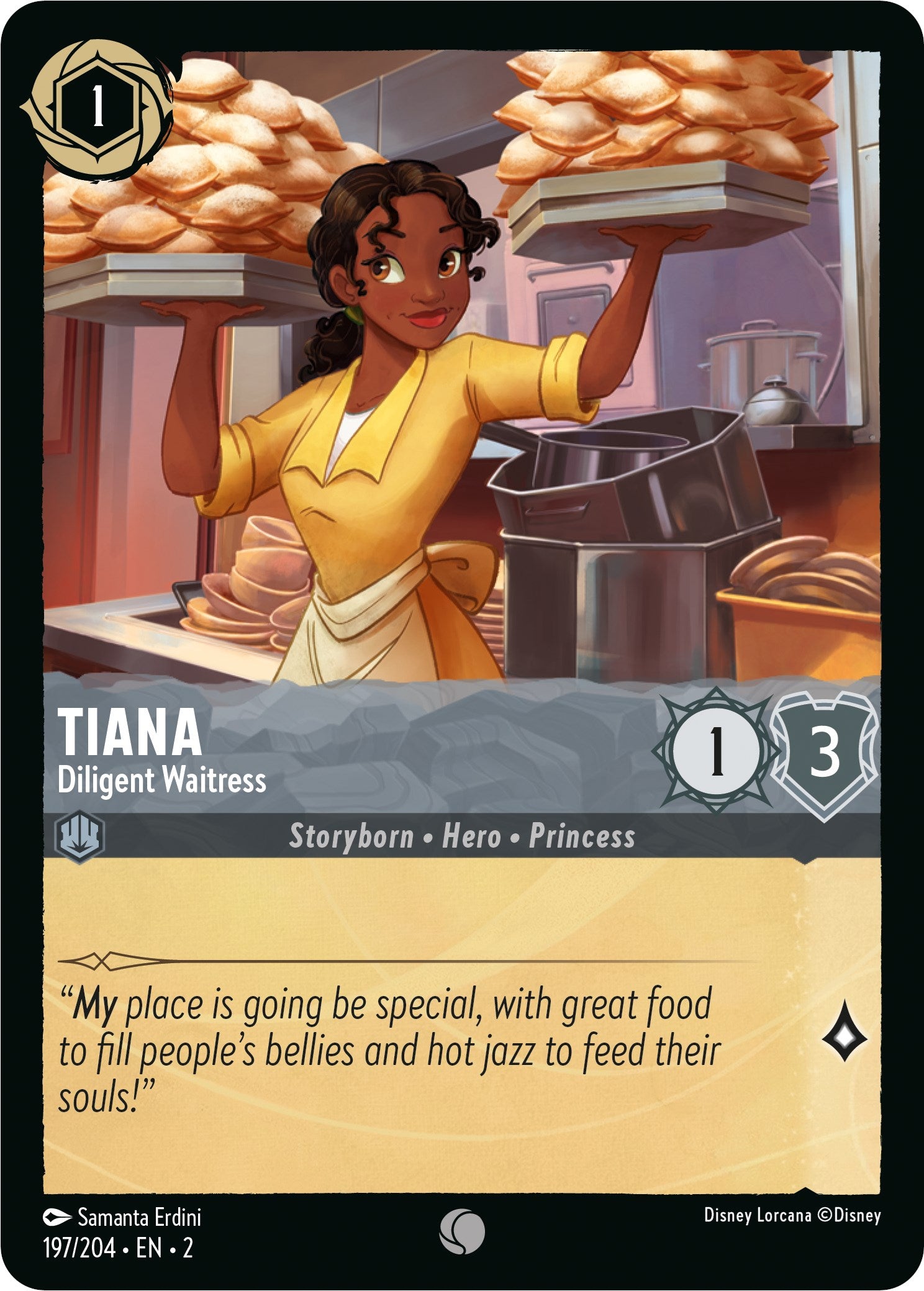 Tiana - Diligent Waitress (197/204) [Rise of the Floodborn] | Game Master's Emporium (The New GME)