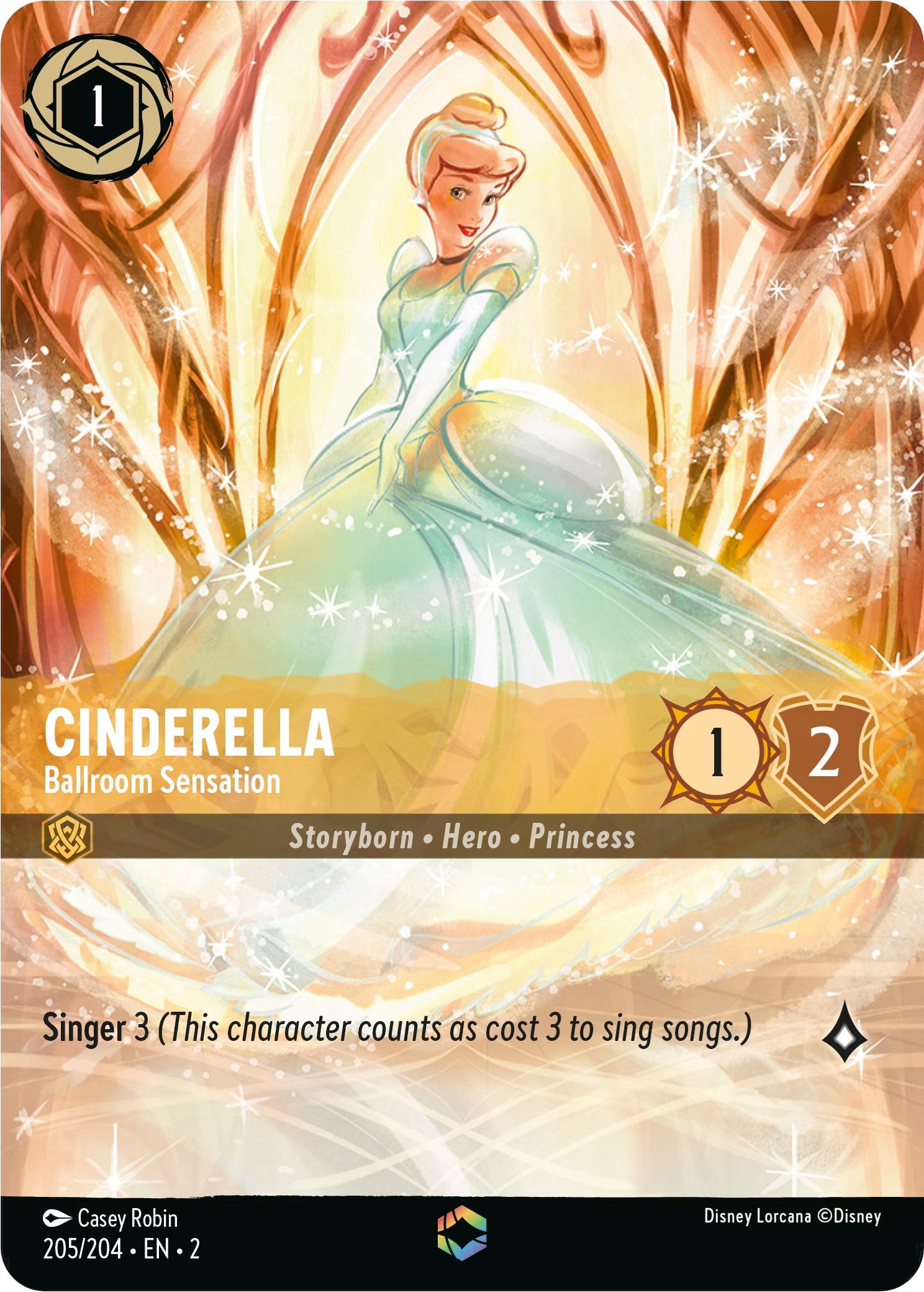Cinderella - Ballroom Sensation (Enchanted) (205/204) [Rise of the Floodborn] | Game Master's Emporium (The New GME)
