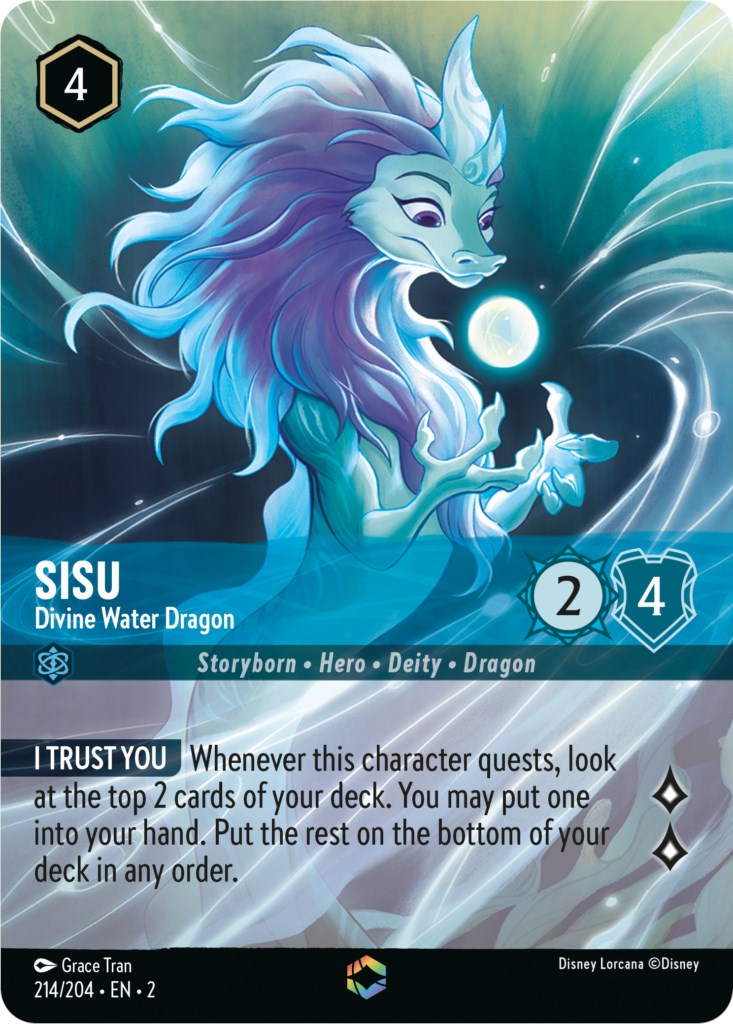 Sisu - Divine Water Dragon (Enchanted) (214/204) [Rise of the Floodborn] | Game Master's Emporium (The New GME)
