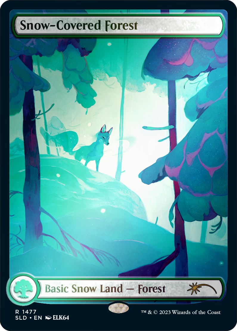 Snow-Covered Forest (1477) (Rainbow Foil) [Secret Lair Drop Series] | Game Master's Emporium (The New GME)