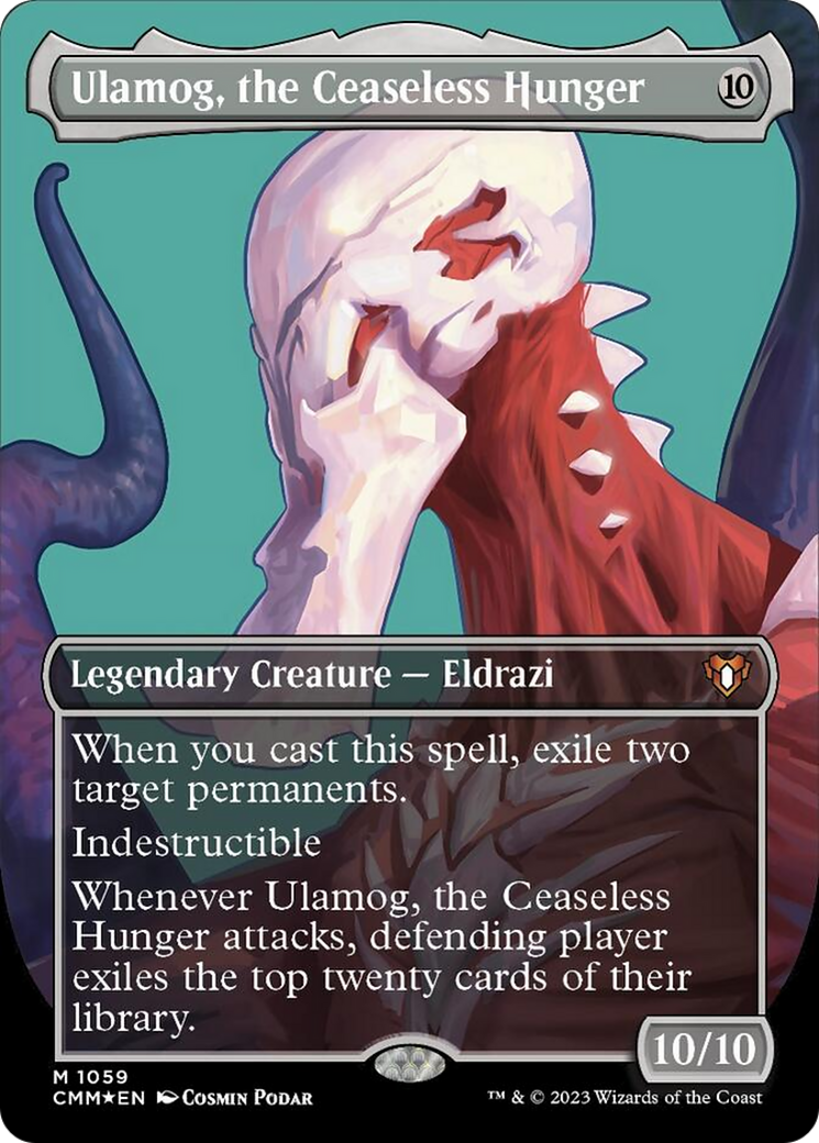 Ulamog, the Ceaseless Hunger (Borderless Textured Foil Frame Break) [Commander Masters] | Game Master's Emporium (The New GME)