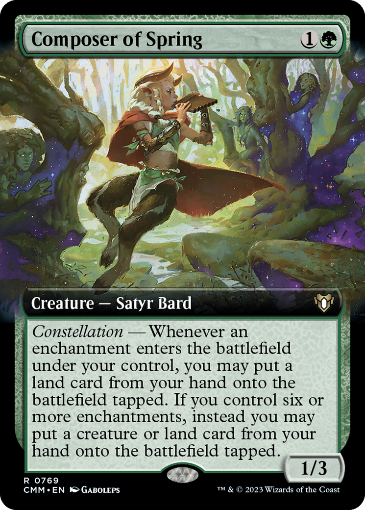 Composer of Spring (Extended Art) [Commander Masters] | Game Master's Emporium (The New GME)