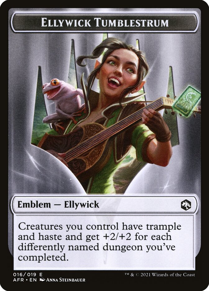 Spider // Ellywick Tumblestrum Emblem Double-Sided Token [Dungeons & Dragons: Adventures in the Forgotten Realms Tokens] | Game Master's Emporium (The New GME)