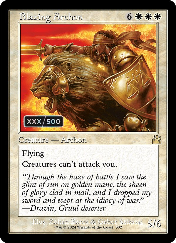 Blazing Archon (Retro) (Serialized) [Ravnica Remastered] | Game Master's Emporium (The New GME)