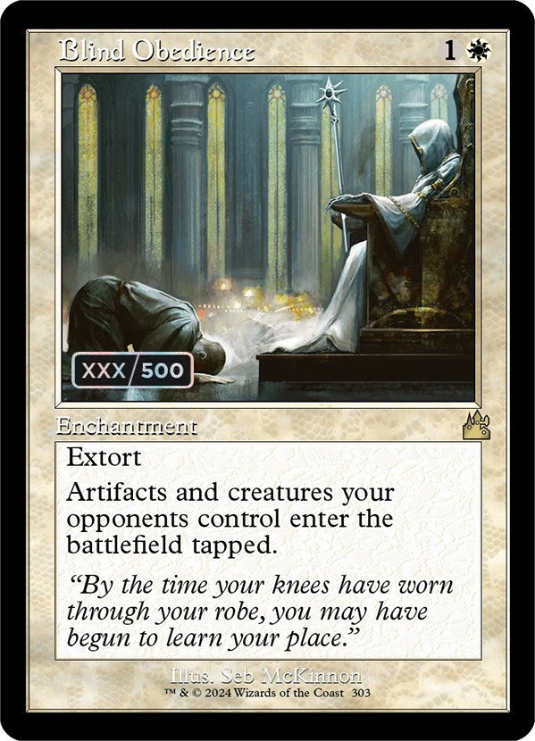 Blind Obedience (Retro) (Serialized) [Ravnica Remastered] | Game Master's Emporium (The New GME)