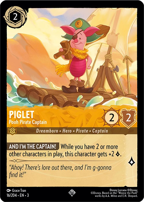 Piglet - Pooh Pirate Captain (16/204) [Into the Inklands] | Game Master's Emporium (The New GME)