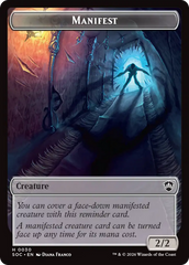 Elemental (0020) // Manifest Double-Sided Token [Secrets of Strixhaven Commander Tokens] | Game Master's Emporium (The New GME)