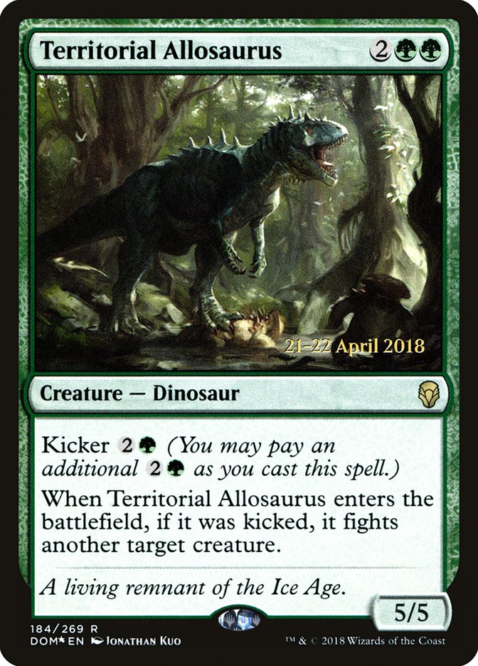 Territorial Allosaurus [Dominaria Prerelease Promos] | Game Master's Emporium (The New GME)
