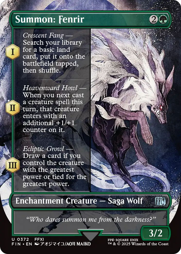 Summon: Fenrir (Borderless) [FINAL FANTASY] | Game Master's Emporium (The New GME)