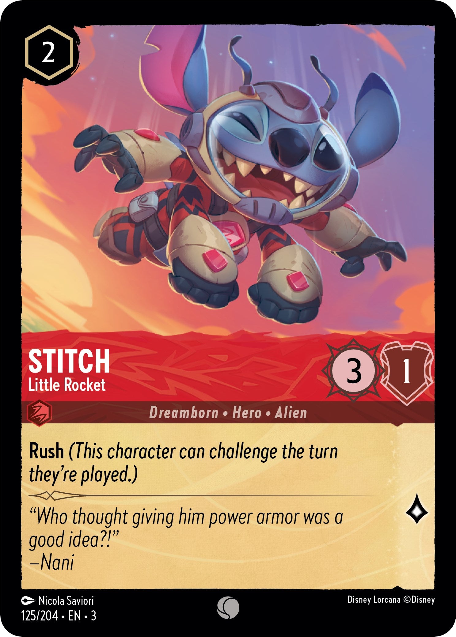 Stitch - Little Rocket (125/204) [Into the Inklands] | Game Master's Emporium (The New GME)